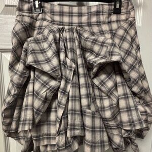 All Saints asymmetrical plaid skirt size US 8